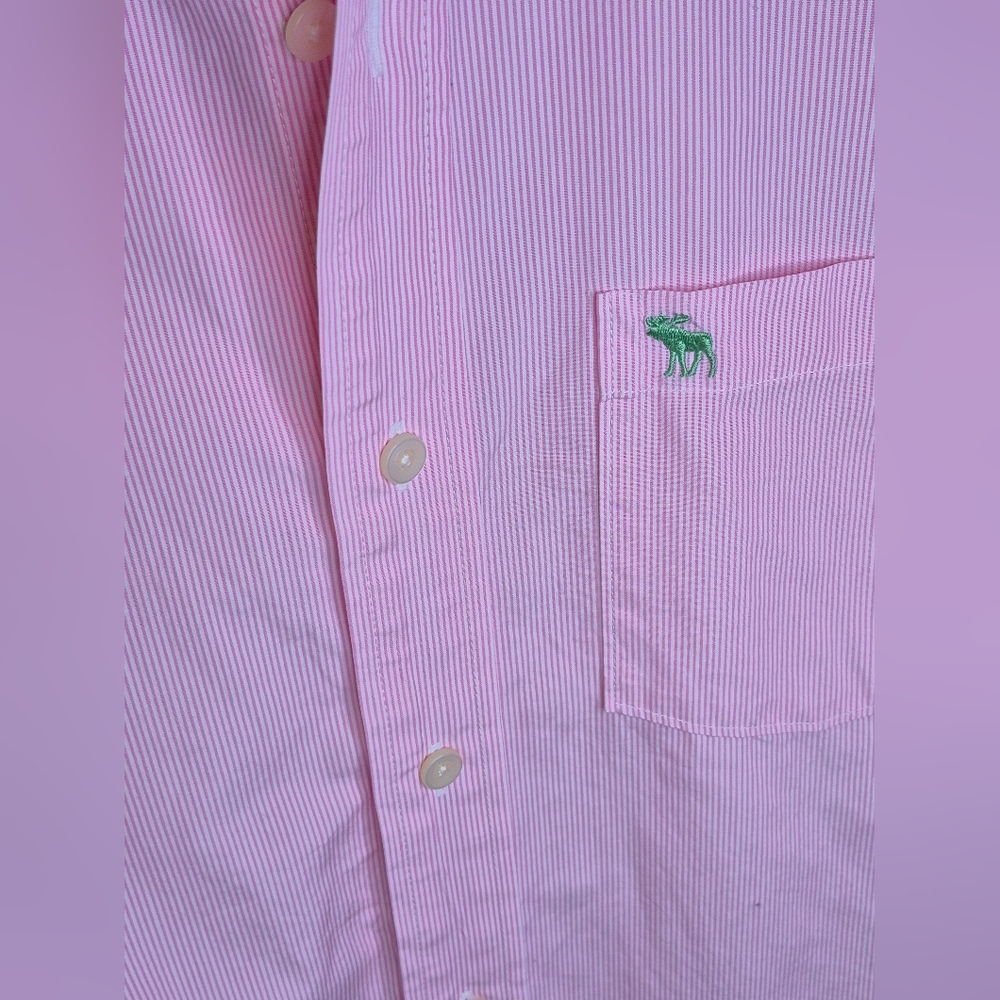Abercrombie & Fitch Pink Dress Button Down Shirt - Picture 6 of 15